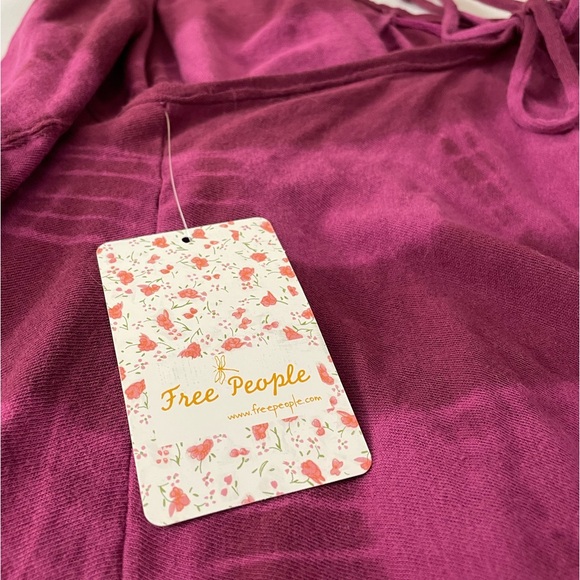 Free People We The Free Tie Dye Wine Colored Sun Dress - Picture 6 of 14